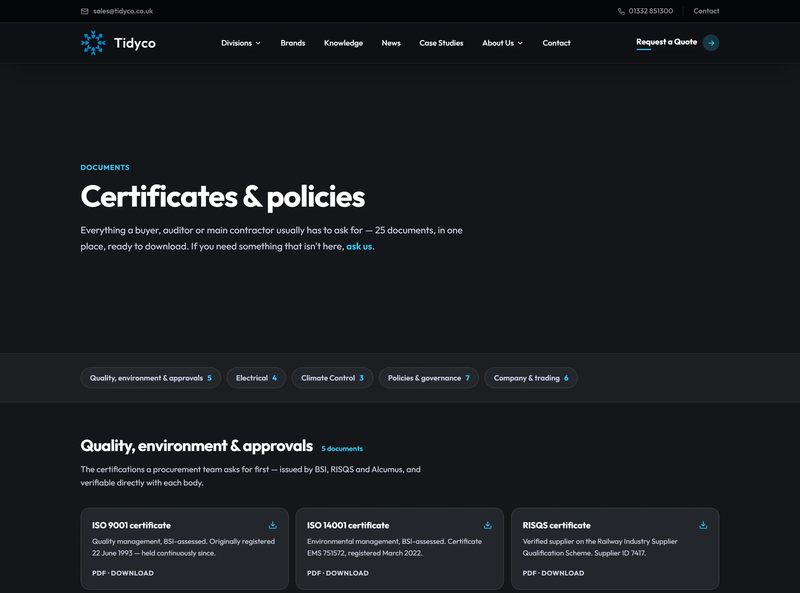 Tidyco — Proof nobody has to ask for