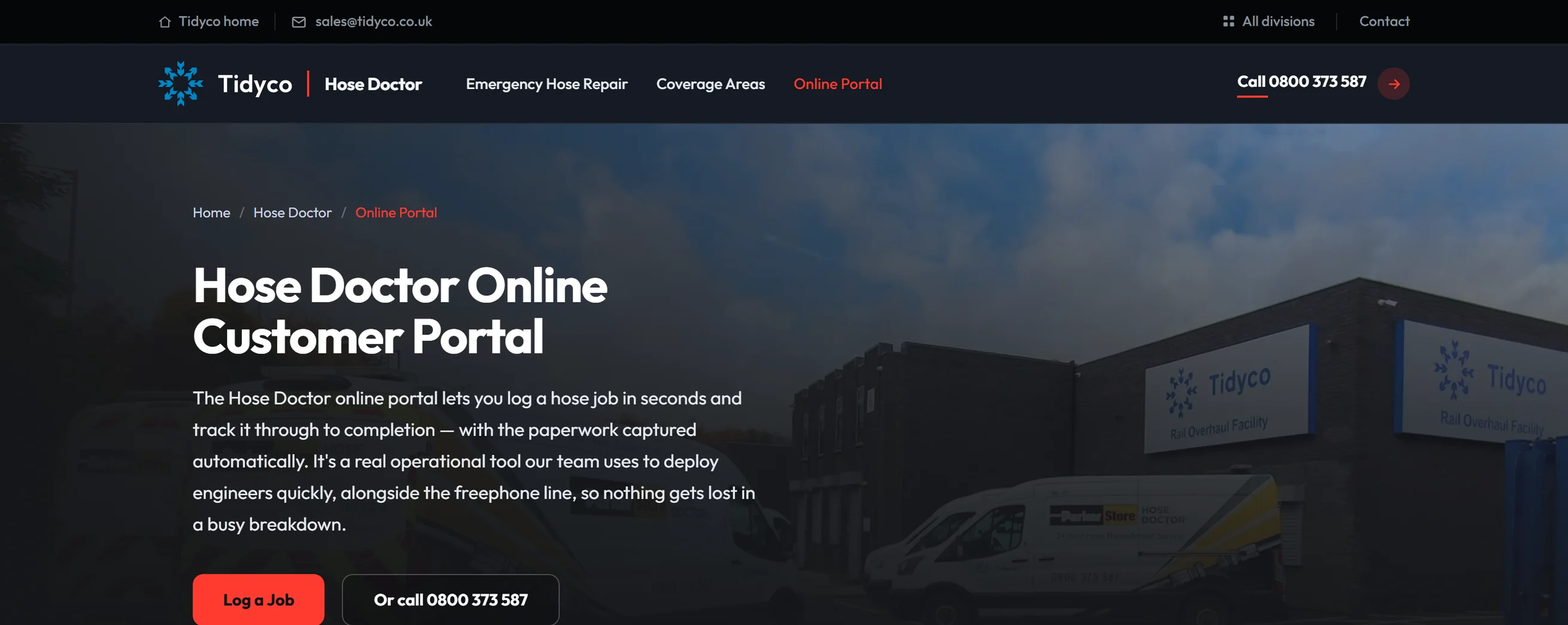 Tidyco — A booking portal, not just a phone number
